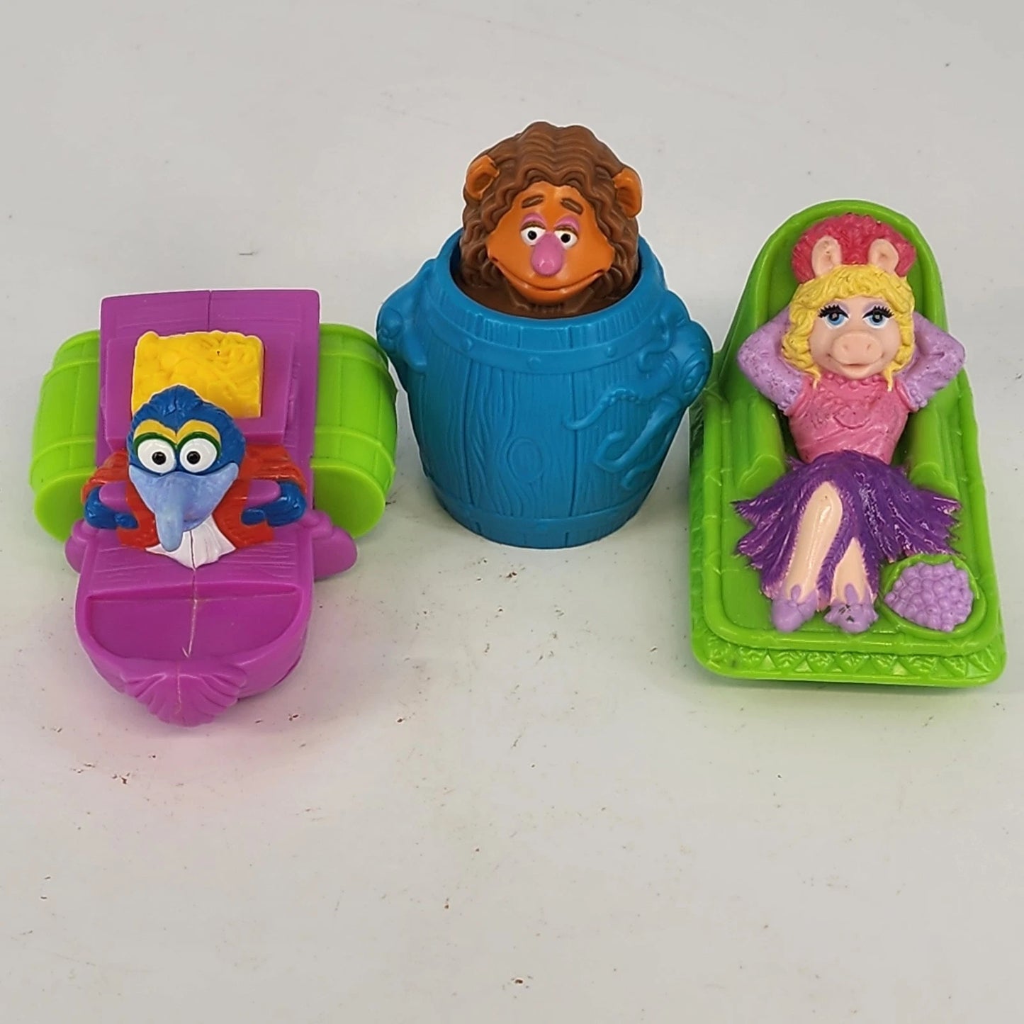 Lot of 3 vintage 1995 McDonalds Muppet Treasure Island Happy Meal toys