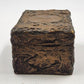 Hand Carved Wooden Jewelry Trinket Box Early American Couple Design 6"x4"