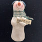 Acrylic Snowman Make a Wish with Headphone & Neck Warmer Brooch Lapel Pin China