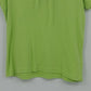 Erika Petite PM Lime Green Rib Knit Top Lace Up Neck Short Sleeve Shirt