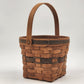 Longaberger 1988 Poinsettia Basket Christmas Collection In Green 8" Across x 6"h