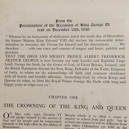 The Crowning of the King and Queen King George VI & Queen Elizabeth London 1937