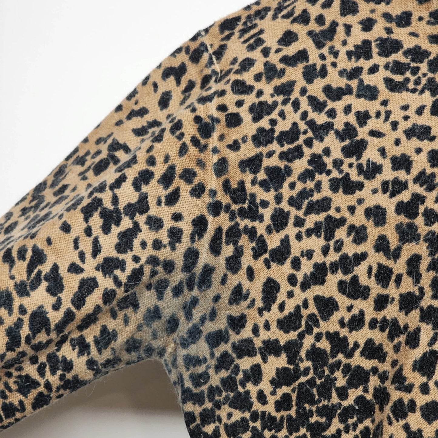 Nina Charles Women's Medium Leopard Print Wool Sweater Brown Animal Print Top