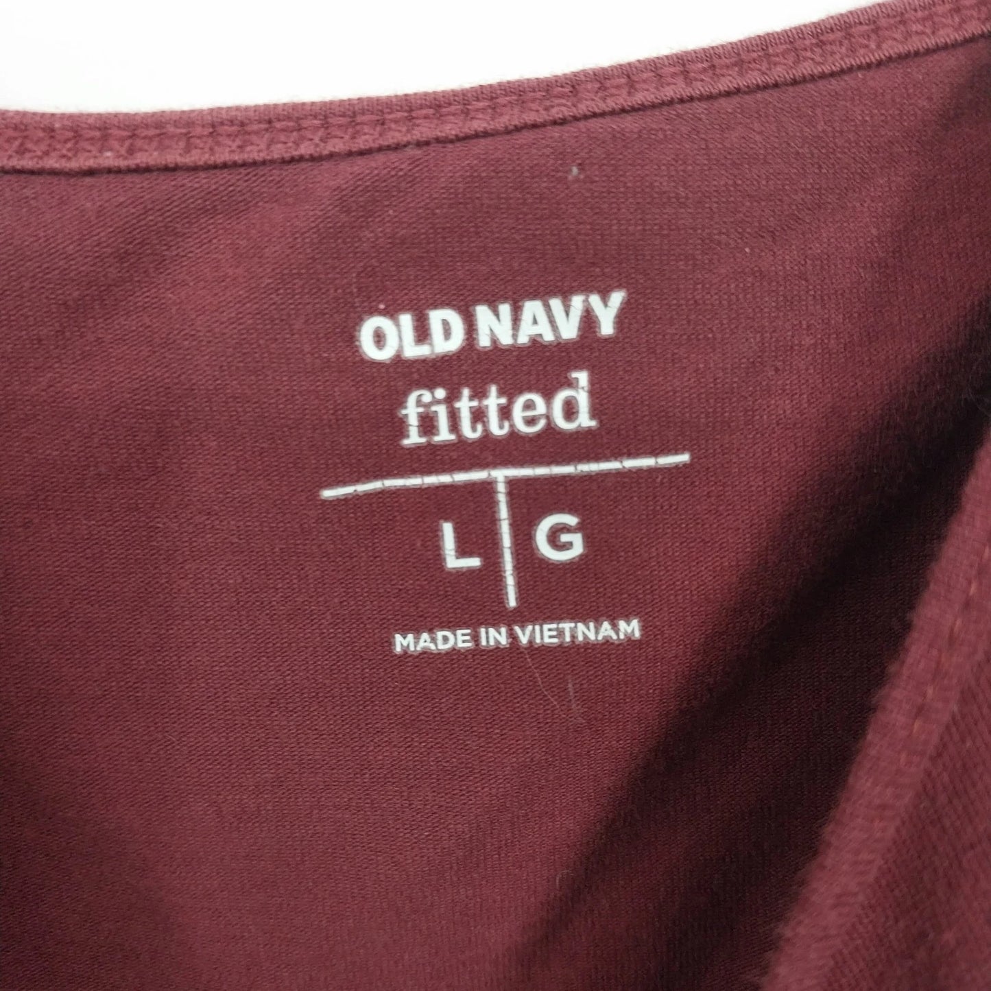 Old Navy Lace Trim Camisole Tank Top Lot 2 Women's Large Burgundy Pink Fitted