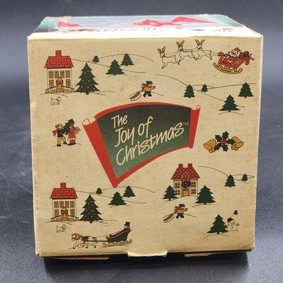 Set Of 4 Hi-Ball Glasses 11oz 5.5" by The Joy Of Christmas Carlton Glass USA NOS