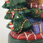 Christmas Stocking Holder Granduer Noel Bear & Tree Cast Iron Base Figural 4.75"