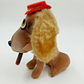 Woolikin Brown Faux Leather & Fur Stuffed Cigar Smoking Dog Vintage MCM Japan