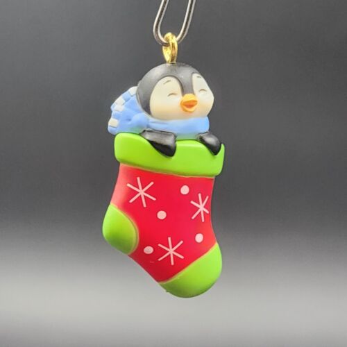 Hallmark Keepsake Christmas Ornament 2021 Petite Penguins A SNUGGLY STOCKING