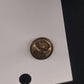 Vintage Grandma Heart Brooch Gold Tone Rose Floral Pin