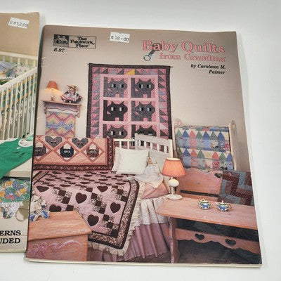 Lot of 6 Quilting Applique & Baby Sewing Books Crafting Patterns Guide & Ideas