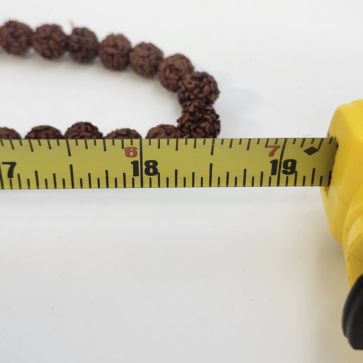 Rudraksha Seed Bead Mala Prayer Necklace Red Tassel 18.5" Meditation Jewelry