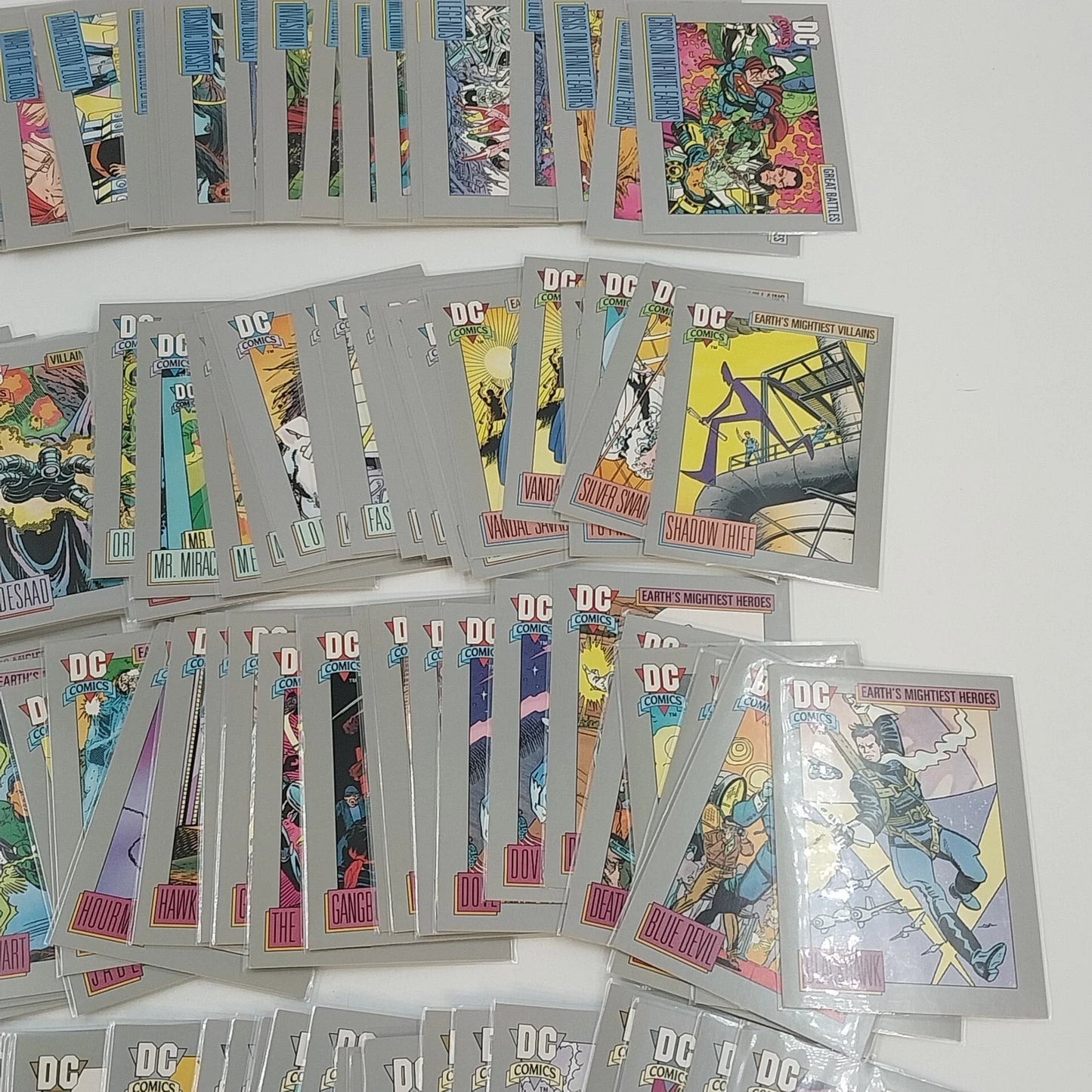 DC Comics Cosmic Cards Series 1 Lot 86 Sleeved Heroes Villains SkyBox Impel 1992