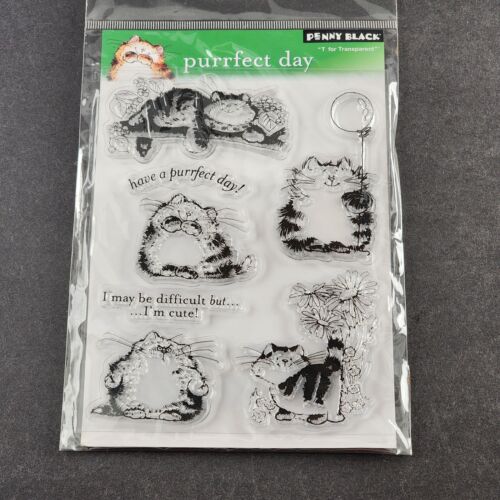 Penny Black Clear Unmounted Stamps Purrfect Day & Jolly Follies Design NOS