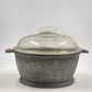 Guardian Service Cast Aluminum Casserole 9.5" Round Pot Glass Lid Handles 1940's
