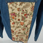 Country Door Blue Denim Jacket XL Floral Embroidery Wood Button Front Women's