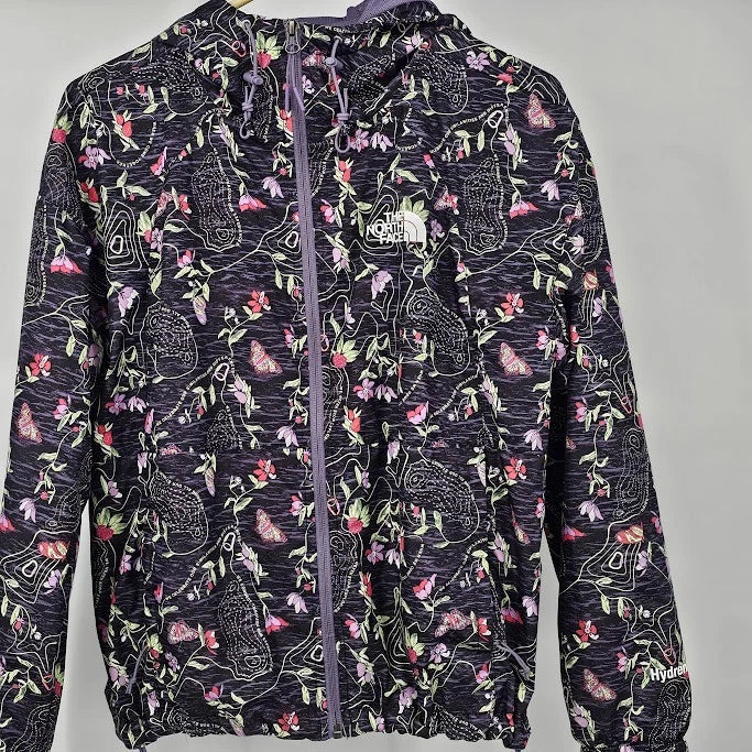 The North Face Small Petite Hydrenaline Jacket Floral Print Zip-Up Y2K Polyester