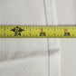 One Pair Of Solid White Curtains w Drawn Thread Lace Inserts 34"x26" Per Panel