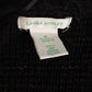 Laura Ashley Women's Black Open Front Knit Cardigan Sweater Medium Acrylic Nylon