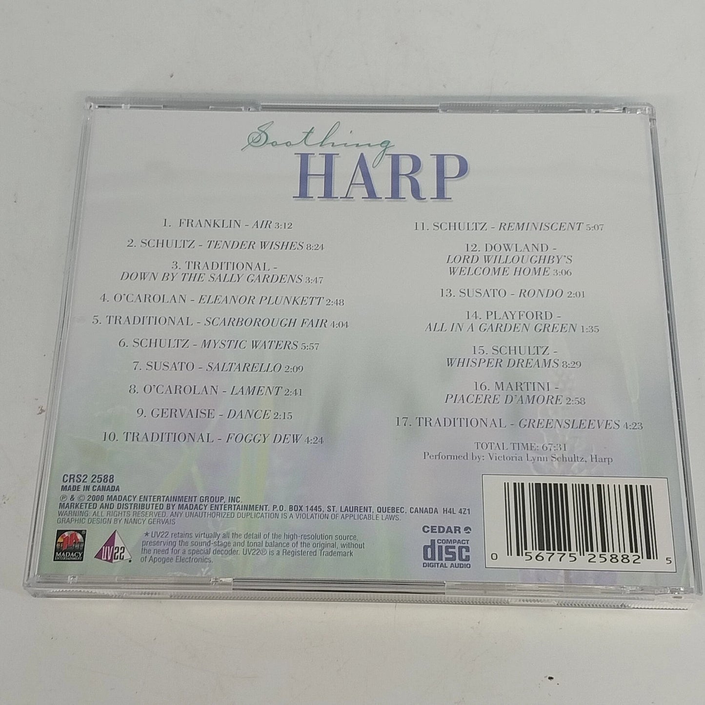 Soothing Harp CD Relaxation New Age Instrumental Meditation Easy Listening