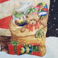 Merry Christmas Santa House Flag Vicky Howard Bag of Toys 40"x28" Large EUC