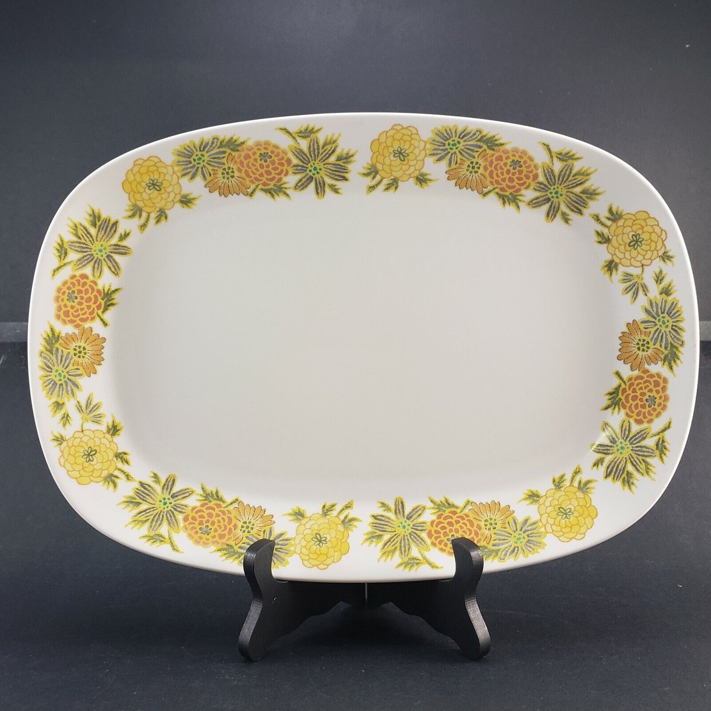 Noritake Progression Sunny Side 13¾" x 9½" Oval Platter #9003 Mid Century Modern