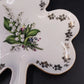 Handmade Czech Porcelain Clover Plate Lily of the Valley Gold Trim Trinket Dish