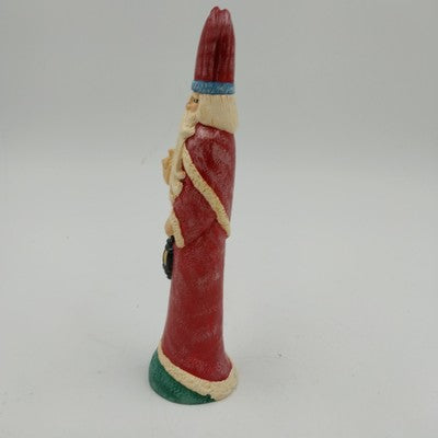 Jim Shore Pencil Style Santa Claus Statue Figurine w Lantern 1994 CWR Old World