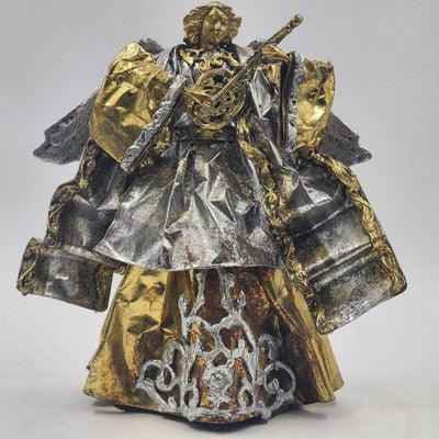 Silvestri Angelic Musician Tree Topper Figurine 12"x10" Paper Mache Philippines