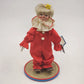 Tommy The Clown 11 Inch Porcelain Doll Blonde Hair with Ceramic Stand