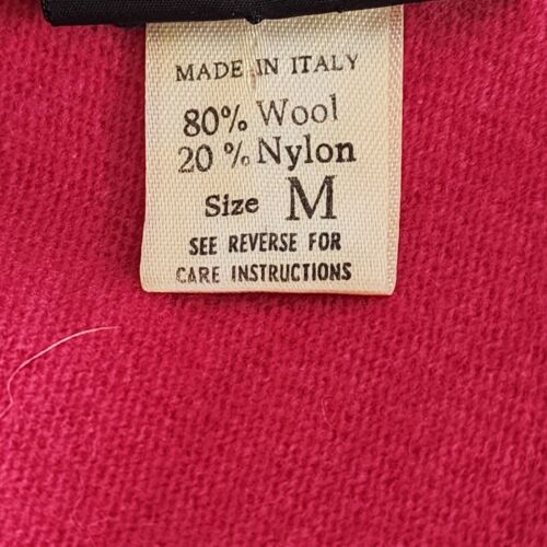 Topography Hot Pink V-Neck Wool Blend Sweater Women’s M 80% Wool Pullover