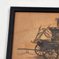 2 Firefighting Art Prints Horse-Drawn Fire Engine & Hand Pump Cart Wall Decor 1