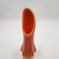 Swung Glass Vase Orange Bittersweet Footed Pedestal 13" L E Smith Glass MCM