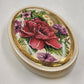 Casual Music Box Ceramic Dresser Trinket Oval Floral Design Limited Edition 1995