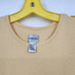 Chicos Size 0 Yellow Ribbed Knit Tank Top Rayon Nylon Sleeveless Women's Shirt