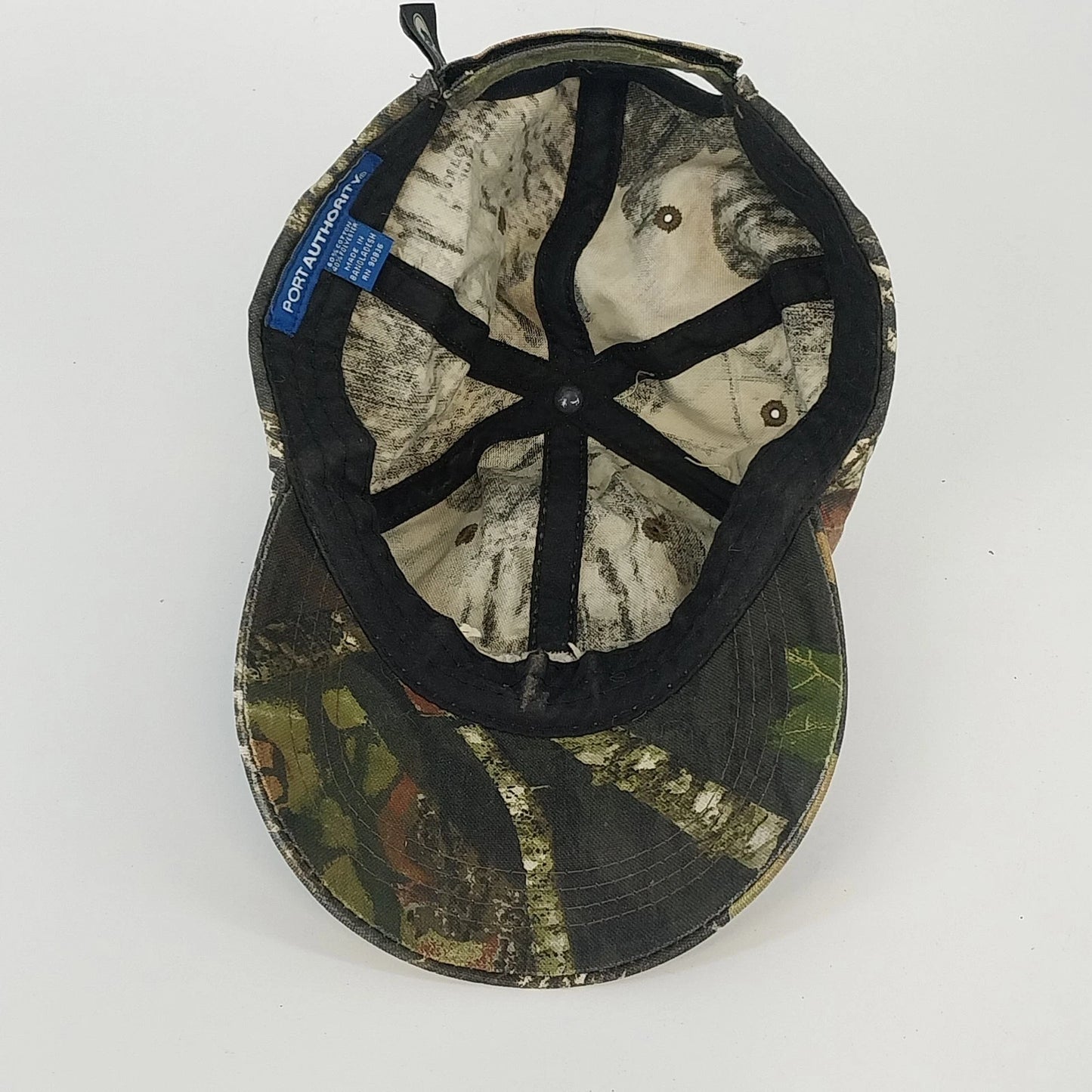 SECO Mossy Oak Camo Hunting Hat Port Authority Hook Loop Adjustable Cap