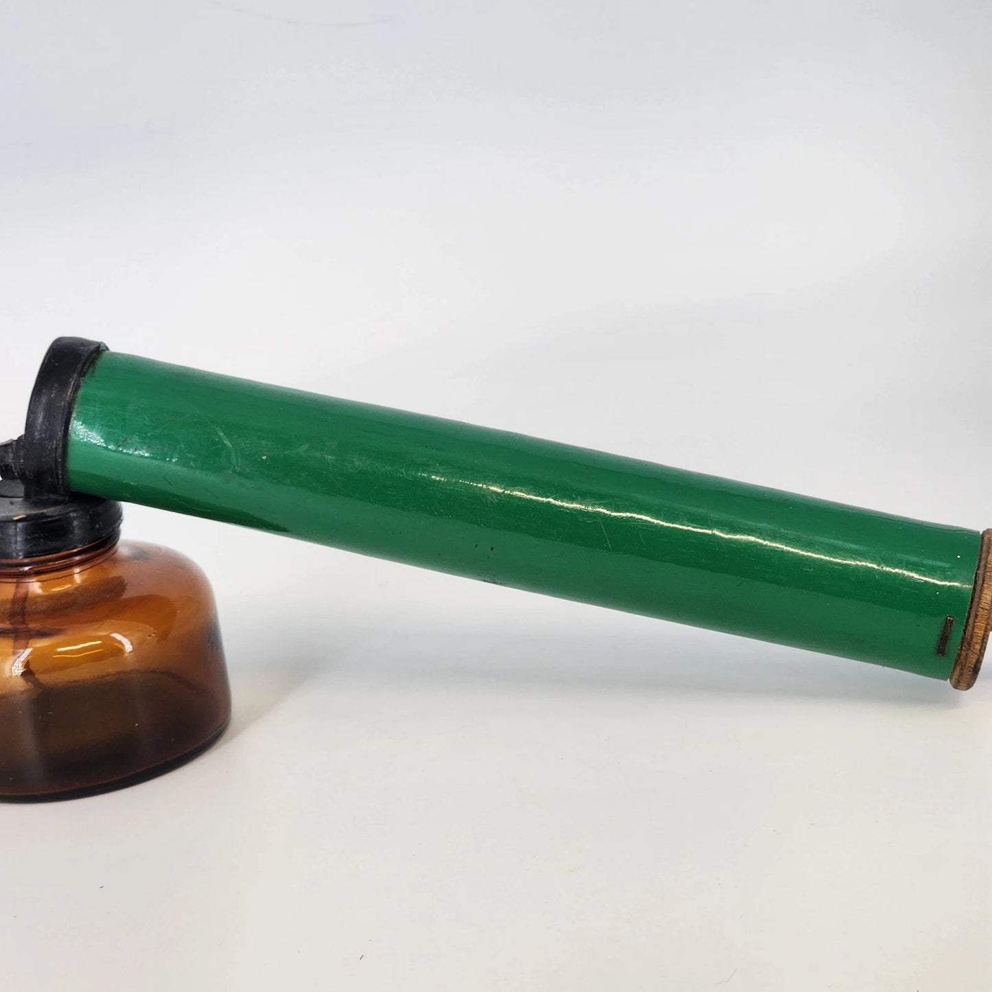 1950s Vintage Bug Insect Pump Sprayer Amber Glass Atomizer