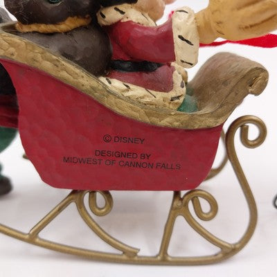 Midwest of Cannon Falls Santa Mickey Goofy Pluto Sleigh Disney Christmas Display