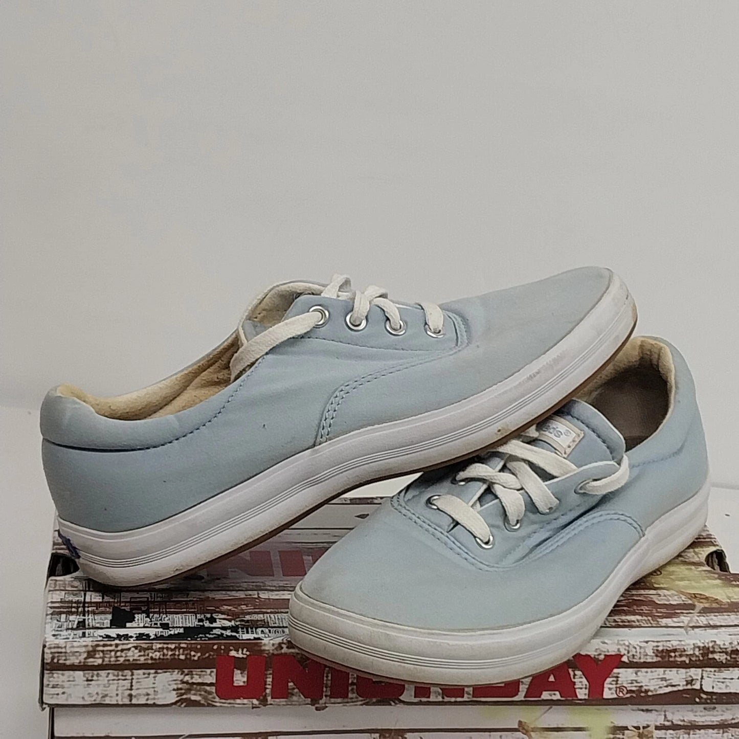 Keds Baby Blue Canvas Sneakers Womens Size 8 Lace Up