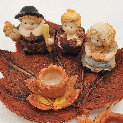 Popular Imports TS253 Mini Tea Set 8pc Thanksgiving Resin Decor