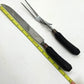 Molly Pitcher Cutlery 2 Pc Carving Set Knife & Fork Bakelite Handles 13"