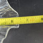 Holophane Ribbed Clear Glass Lamp Shade Ruffled Top 2.5" Fitter Vintage