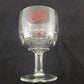 Schlitz Beer Goblet Clear Glass Vintage Stemmed Thumbprint Mug Breweriana 1970s