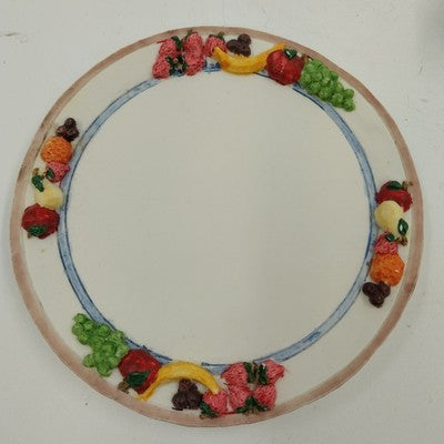 Youngs Inc Mini Tea Set 1995 Collectible Vintage Fruit Border Plate 5.25"