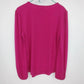Worthington Pink Gathered Front Blouse Women Med Stretch V Neck Top Long Sleeve