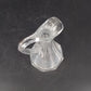 Etched Cut Clear Glass Cruet Multi Faceted Stopper Clear Glass Antique