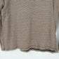 Evan-Picone Women's Long Sleeve Striped Knit Top Brown Black Crew Neck Small