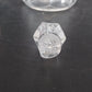 Etched Cut Clear Glass Cruet Multi Faceted Stopper Clear Glass Antique