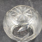 Antique Cut Crystal Hair Receiver Jar Silver Plate Lid 1920 Victorian Era