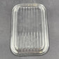 Pyrex 502-C Ribbed Lid Cover Clear Rectangle Glass Refrigerator Dish 6.8"x4.25"