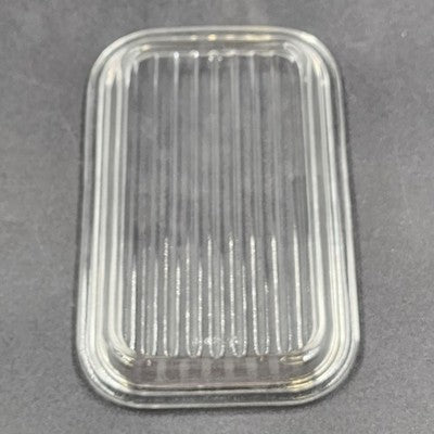 Pyrex 502-C Ribbed Lid Cover Clear Rectangle Glass Refrigerator Dish 6.8"x4.25"